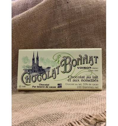 TABLETTE LAIT AUX NOISETTES -BONNAT - Maison Ferrero - Epicerie à Ajaccio