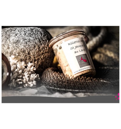 RILLETTES DE SAINT JACQUES AU LARD 90gr- ATELIER DU POISSONNIER - Maison Ferrero - Epicerie à Ajaccio
