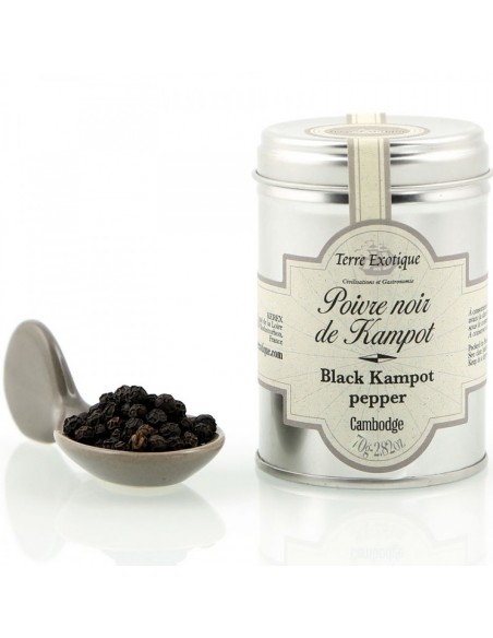 POIVRE DE KAMPOT NOIR 70GR - TERRE EXOTIQUE - Maison Ferrero - Epicerie à Ajaccio POIVRE DE KAMPOT NOIR 70GR - TERRE EXOTIQUE - Maison Ferrero - Epicerie à Ajaccio
