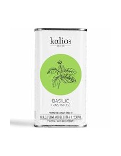 HUILE D'OLIVE AU BASILIC 250ml -KALIOS