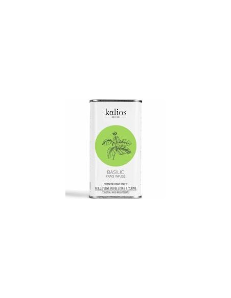 HUILE D'OLIVE AU BASILIC 250ml -KALIOS