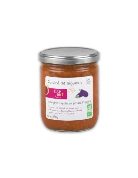 AUBERGINES MIJOTEES AU PIMENT D'ESPELETTE BIO 380ML-CAP BIO