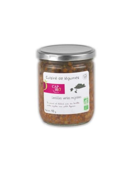 LENTILLES VERTES MIJOTEES BIO 410GR -CAP BIO