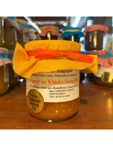 CONFITURE ORANGE WHISKY CORSE 212ML - AU CHAUDRON MAGIQUE