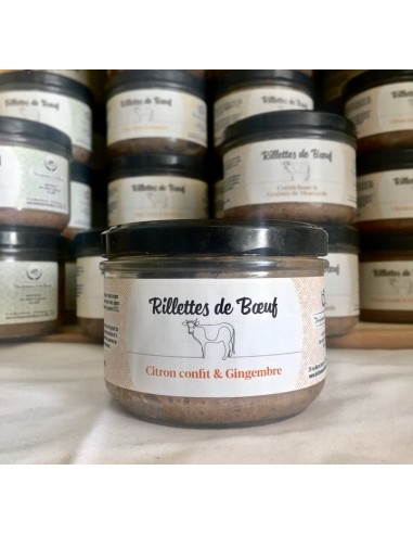 RILLETTES DE BŒUF - CITRON CONFIT & GINGEMBRE 190 GR- DHB