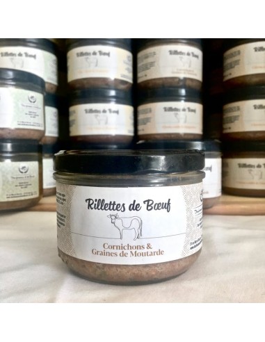 RILLETTES DE BOEUF - CORNICHONS & GRAINES DE MOUTARDE 190 GR- DHB