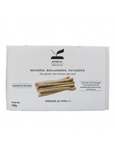 GRESSINI POIS CHICHE THYM SANS GLUTEN BIO 120GR - KOMANSAL