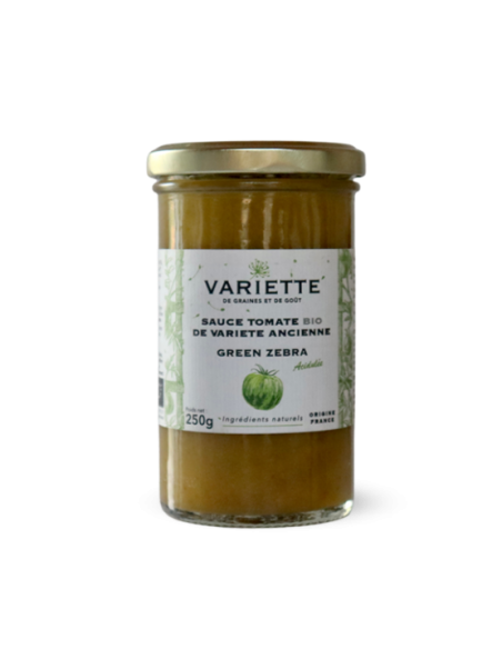SAUCE TOMATE BIO VARIETE ANCIENNE GREEN ZEBRA 250GR - VARIETTE