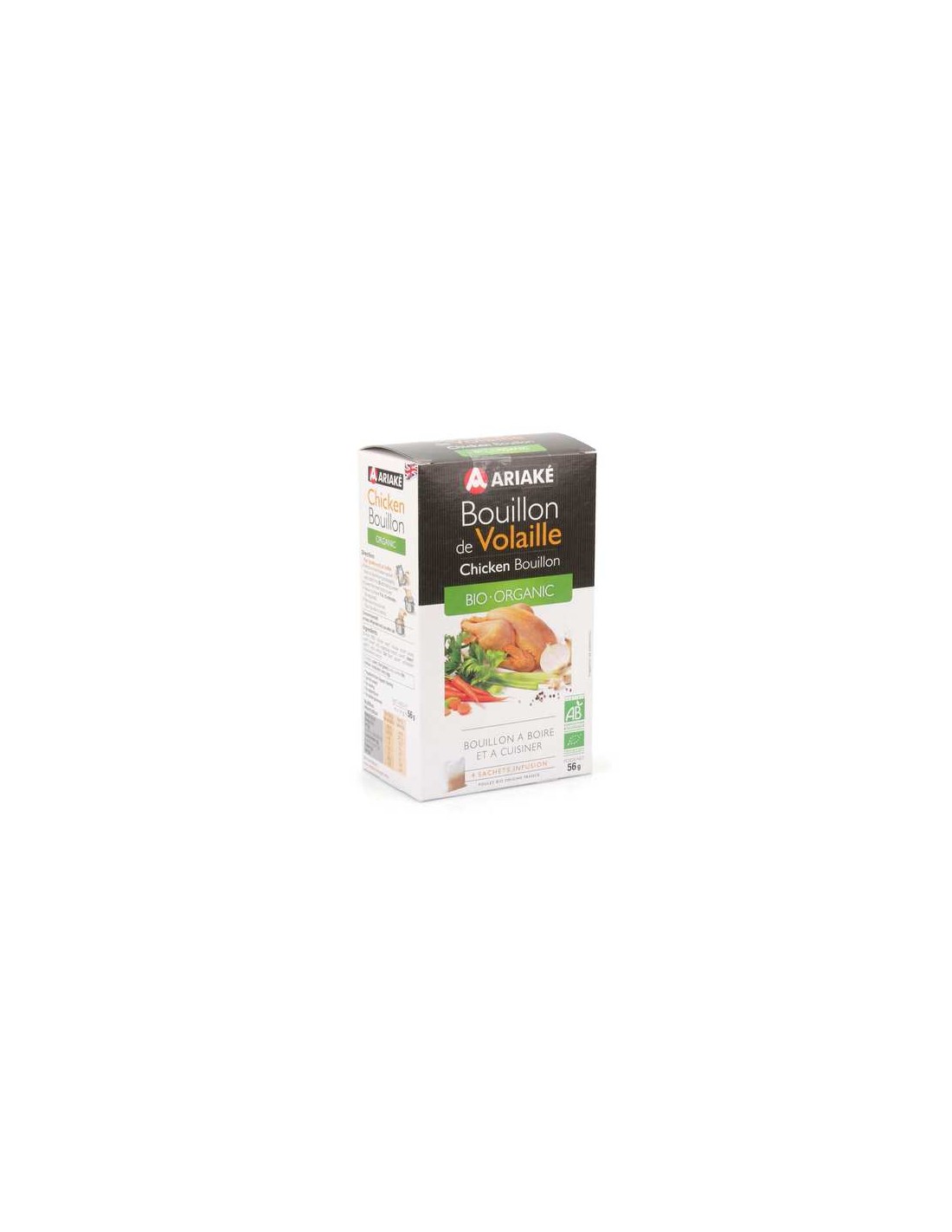 BOUILLON DE VOLAILLE BIO 4 SACHETS 33CL ARIAKE