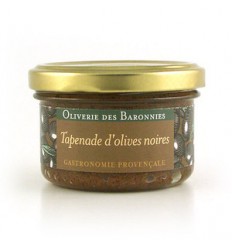 TAPENADE OLIVES NOIRES DE MEDITERRANEE 90gr-OLIVERIE DES BARONNIES - Maison Ferrero - Epicerie à Ajaccio