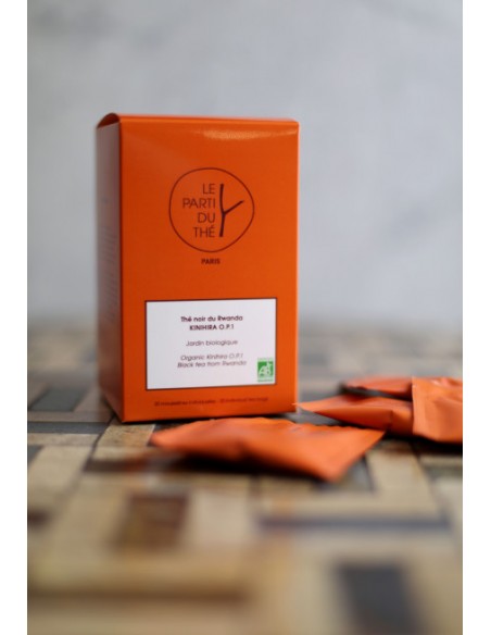 KINIHIRA RWANDA ORANGE PEKOE BIO 20 MOUSSELINES  - LE PARTI DU THE