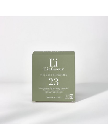 THE VERT AU GINGEMBRE BIO N°23 15 SACHETS - L'INFUSEUR