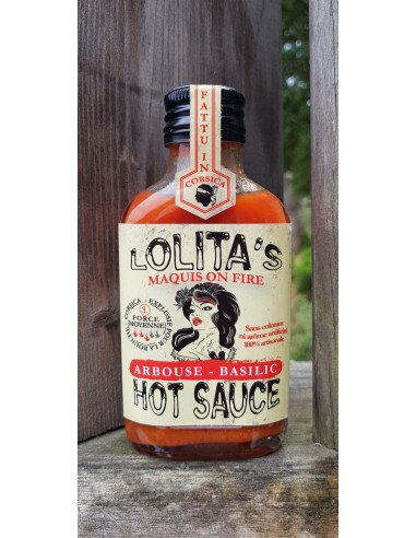 MAQUIS ON FIRE ARBOUSE BASILIC 100ML SAUCE PIQUANTE CORSE - SALSA LOLITA'S