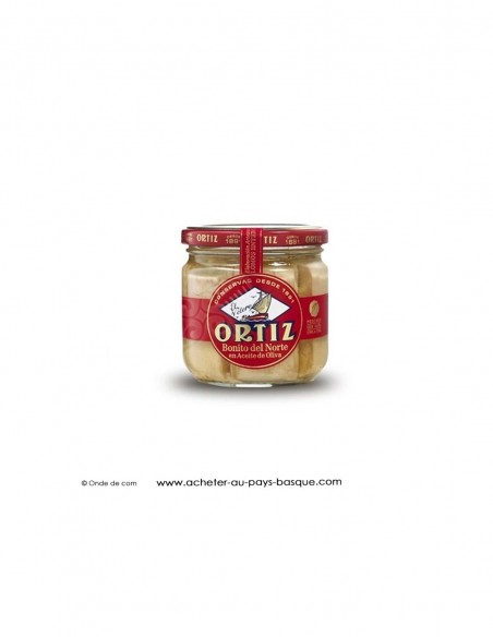 THON BLANC ALBACORE A L'HUILE OLIVE BOCAL VERRE 270GR- ORTIZ